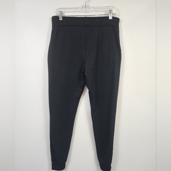 Love Nation Women's Midnigh Black Jogger Sweatpants White Drawstrings, sz LG - Picture 3 of 8